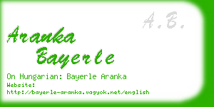 aranka bayerle business card